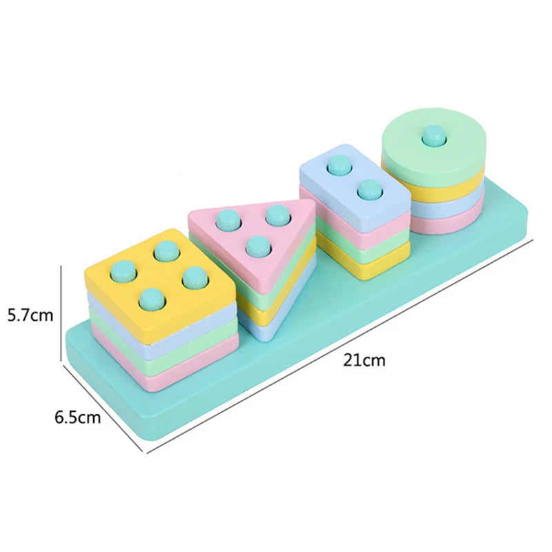 Shape Matching Toy - Montessori Wooden Toys for Children & Toddlers