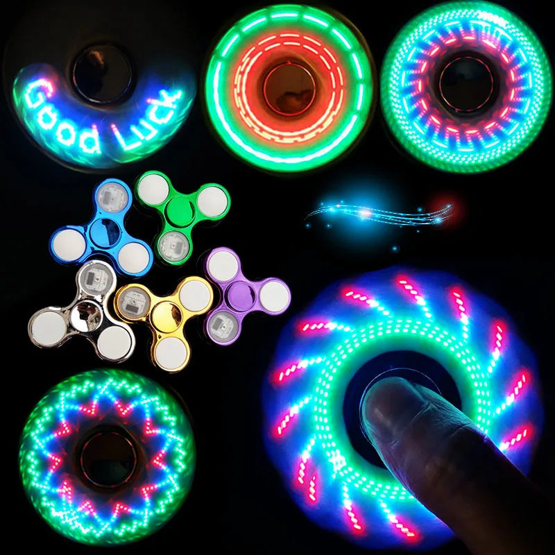 LED Light Luminous Fidget Spinner Glow In The Dark