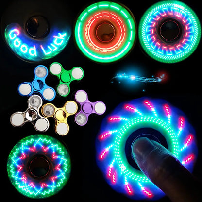 LED Light Luminous Fidget Spinner Glow In The Dark
