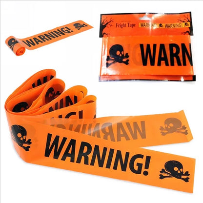 Halloween Warning Tape Plastic Skull Caution Line