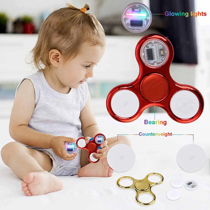 LED Light Luminous Fidget Spinner Glow In The Dark