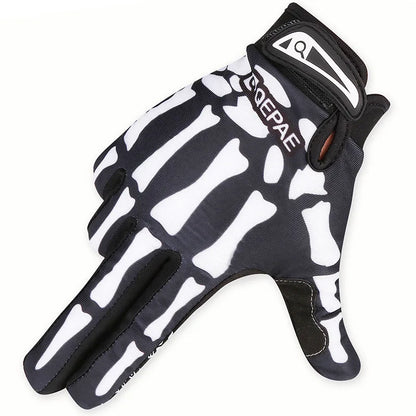 Skull Full Finger Knuckle Glove Anti-slip Mittens Motorcycle Cycling Winter Warm Mitten Unisex Sport Gloves Bicycle Equipment