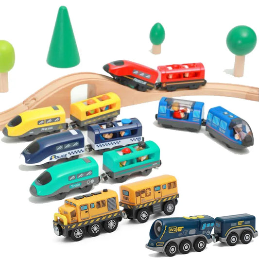 Electric Train Set Toy Engine Motorized Railway Car