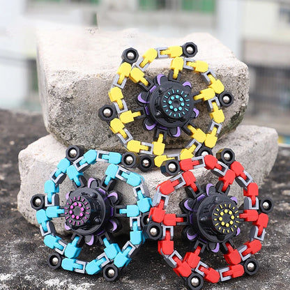 Deformable Fidget Spinner Chain Toy Robot Gyro