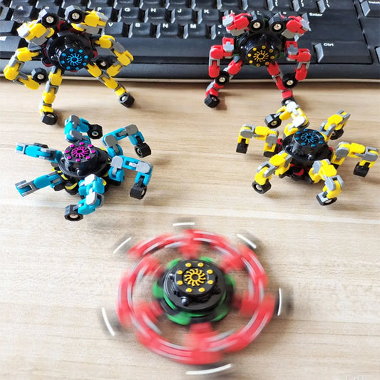 Deformable Fidget Spinner Chain Toy Robot Gyro