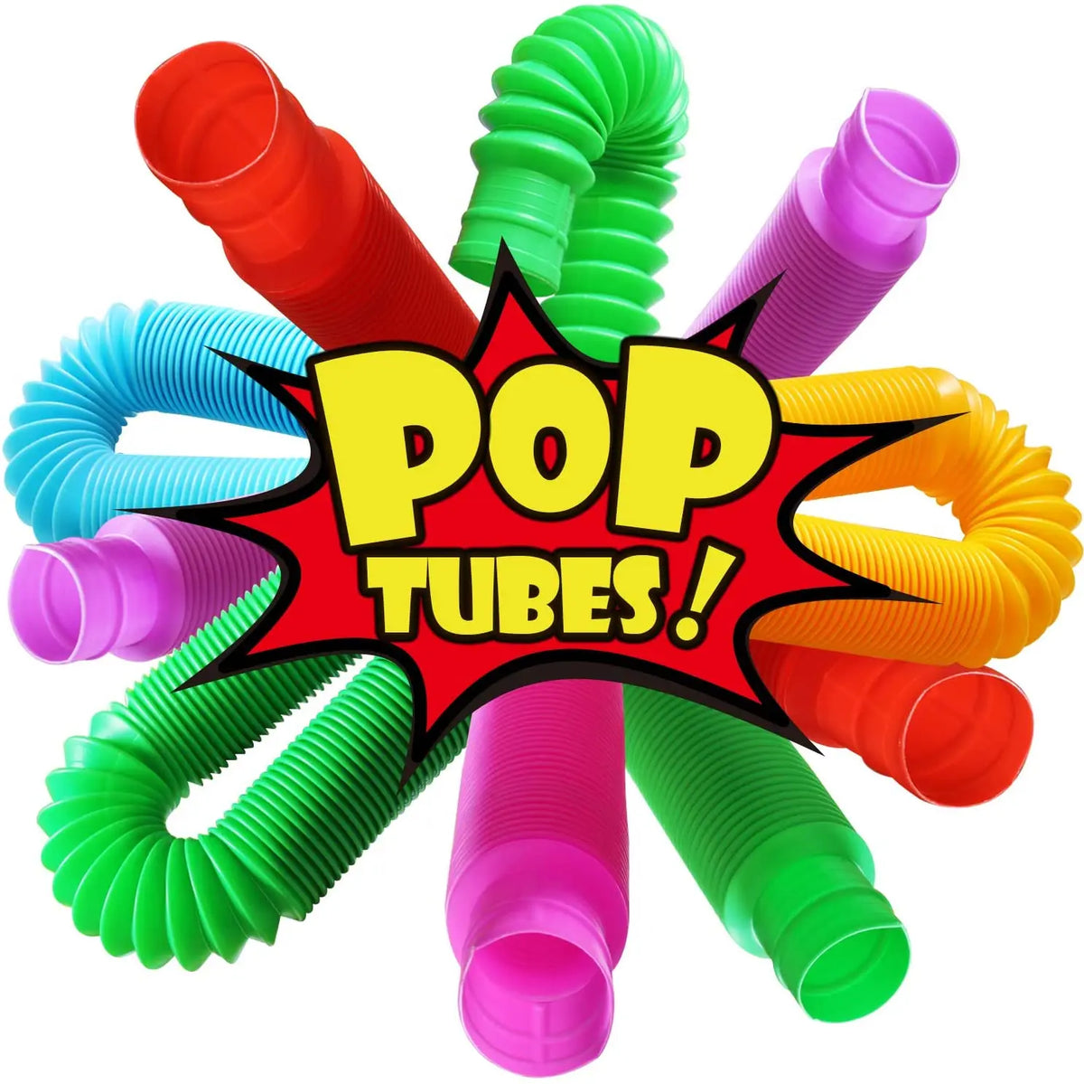 Mini Pop Tube Sensory Fidget Toy 4 Pack Stretch Building