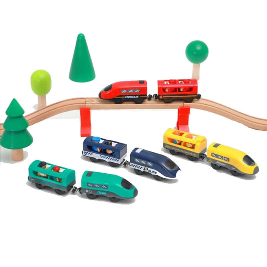Electric Train Set Toy Engine Motorized Railway Car