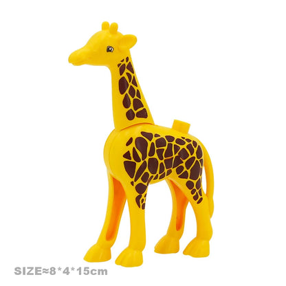 Big Size Building Blocks Cat Dog Pig Rabbit Model Accessories Compatible Bricks Farm Animals Set Assemble Education Toys For Kid