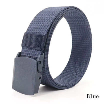 38mm Tactical Waist Belt Unisex Lightweight Weave Fabric with Plastic Buckle for Airport Security Men Women Camouflage Style