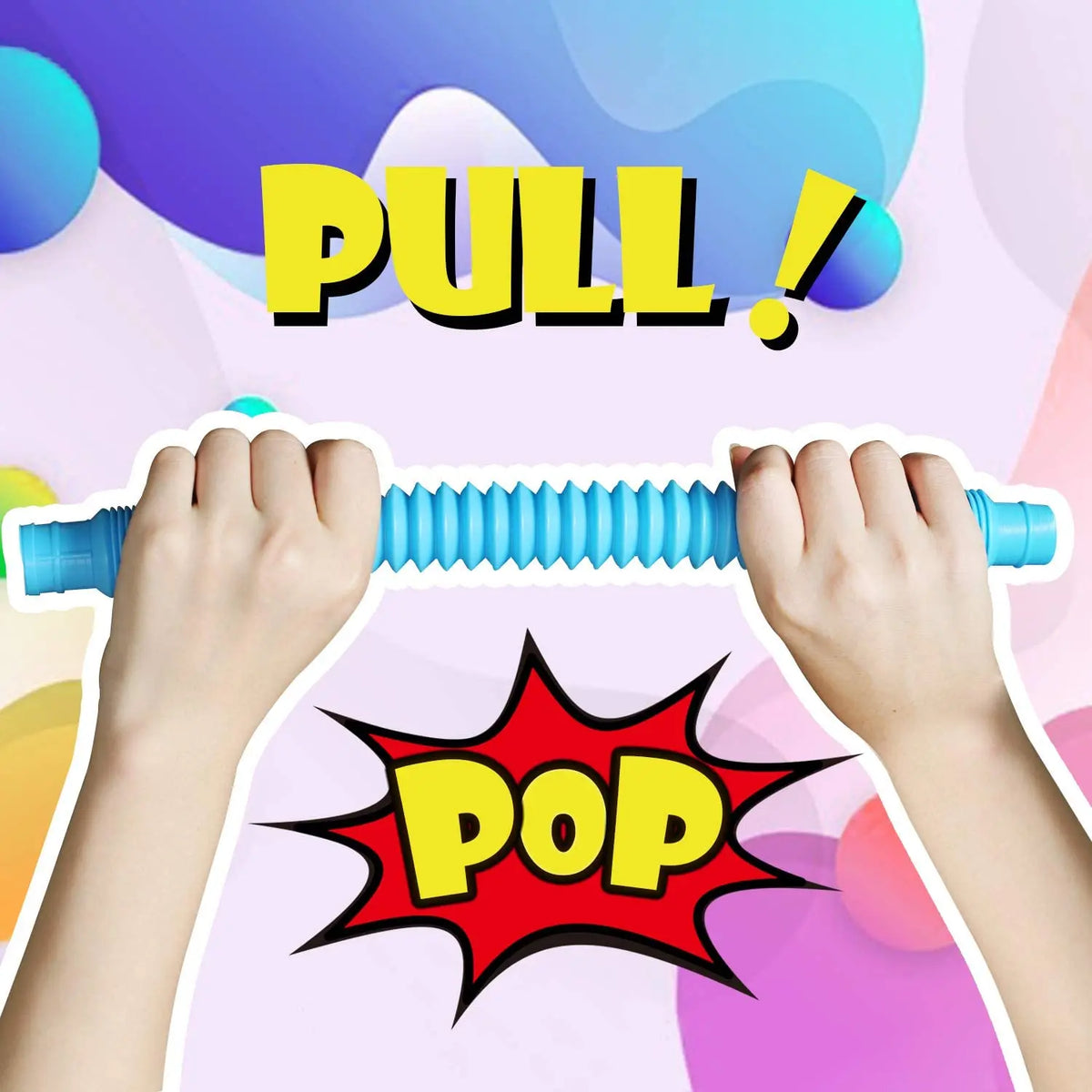 Mini Pop Tube Sensory Fidget Toy 4 Pack Stretch Building