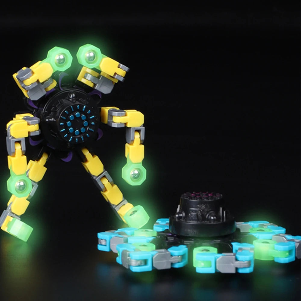 Deformable Fidget Spinner Chain Toy Robot Gyro