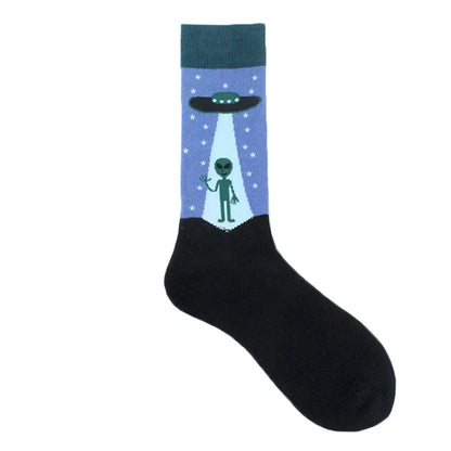 Novelty Dinosaur Crew Skateboard Socks Funny Men