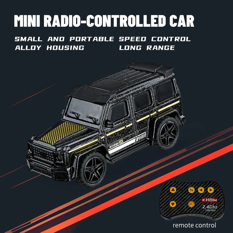 1/64 Mini RC Alloy Car Pocket Remote Control Vehicle