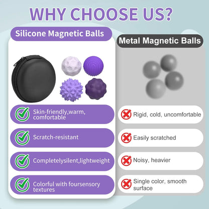 Silicone Magnetic Sensory Balls Fidget Toy Quiet Office