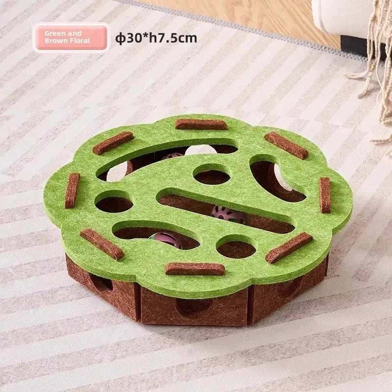 Cat Puzzle Toy Felt Box Indoor Exercise Hunting Game