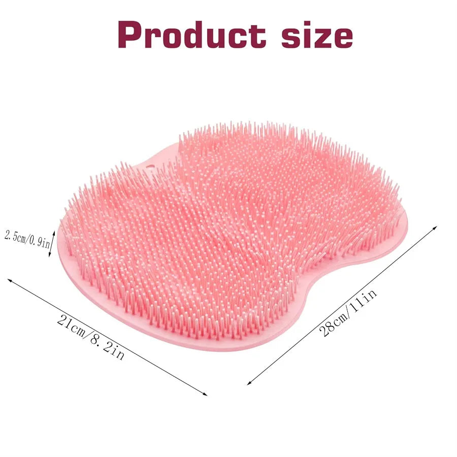 Shower Foot Scrubber Mat Wall Mounted Back Scrubber Pad