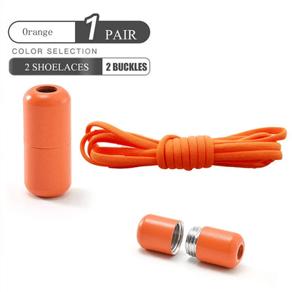 Elastic No Tie Shoelaces Semicircle Lazy Metal Lock Laces