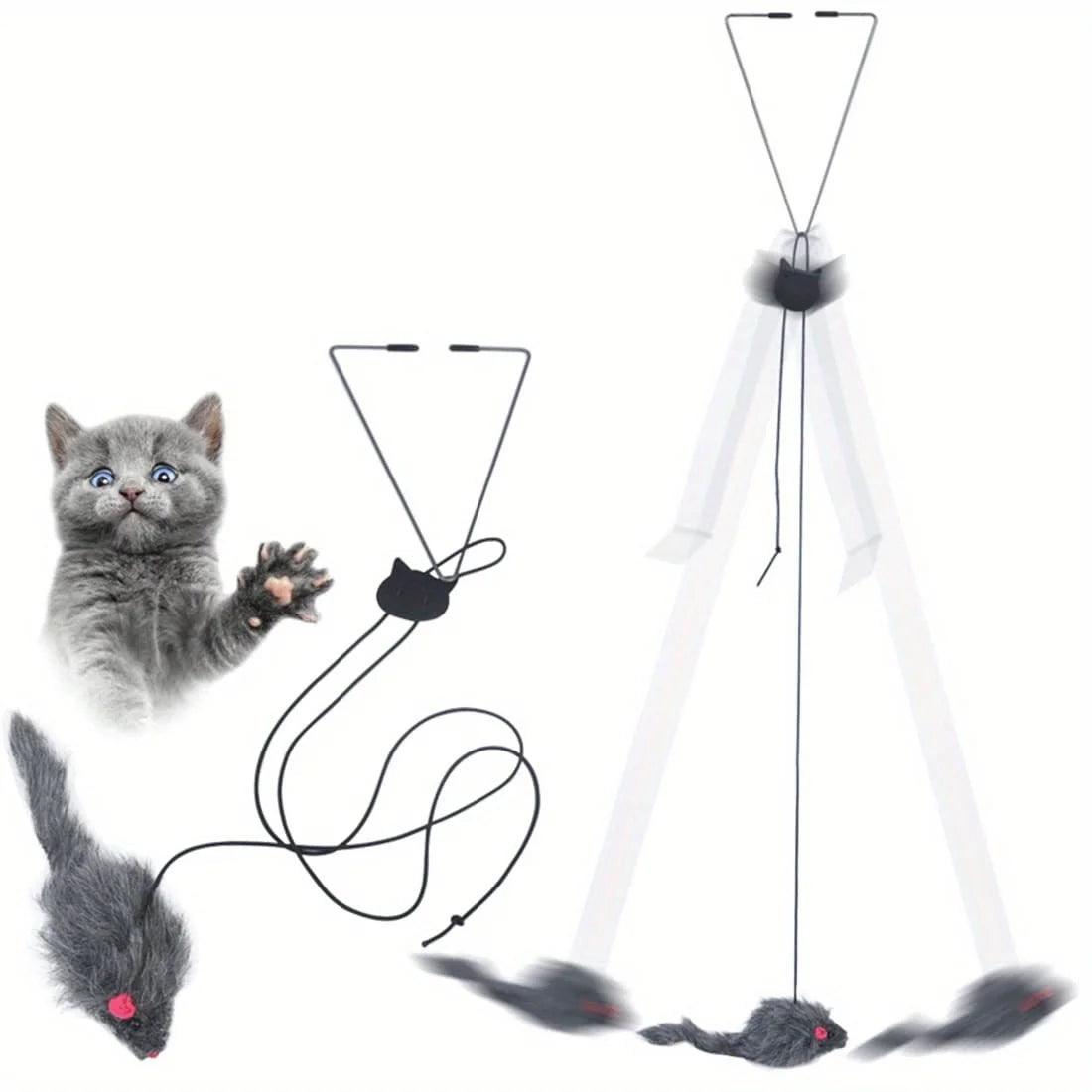 Door Hanging Cat Toy Interactive Hanging Kitten Teaser