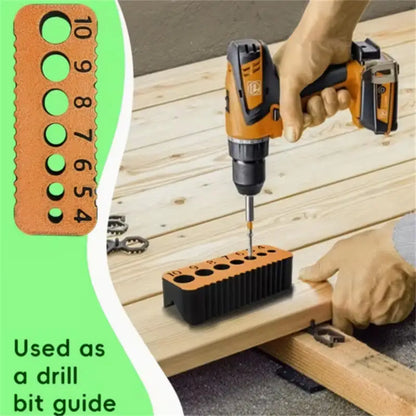 Straight Drill Guide Jig Block Multi Size Hole Bushing Tool