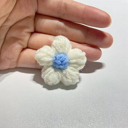 Hand Knitted Fabric Flowers DIY Sewing Craft Appliques