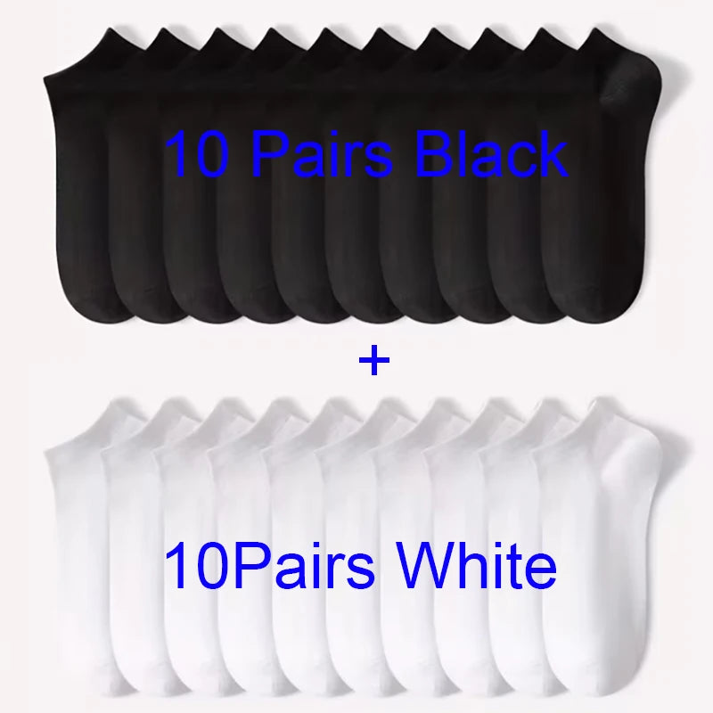Unisex Comfort Fit Ankle Socks Breathable Low Cut 5 Pack