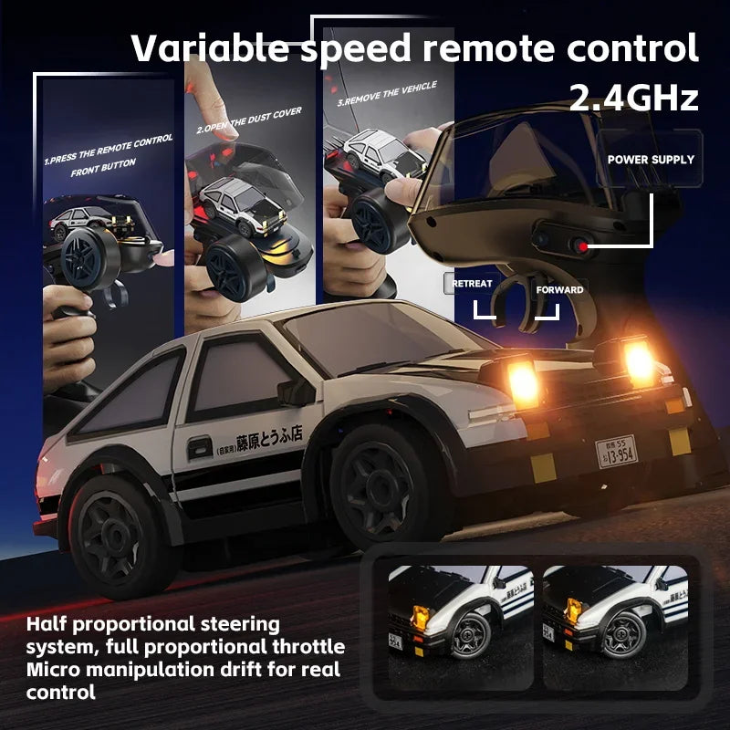 1:64 Desktop RC Drift Car Mini Remote Control Racer