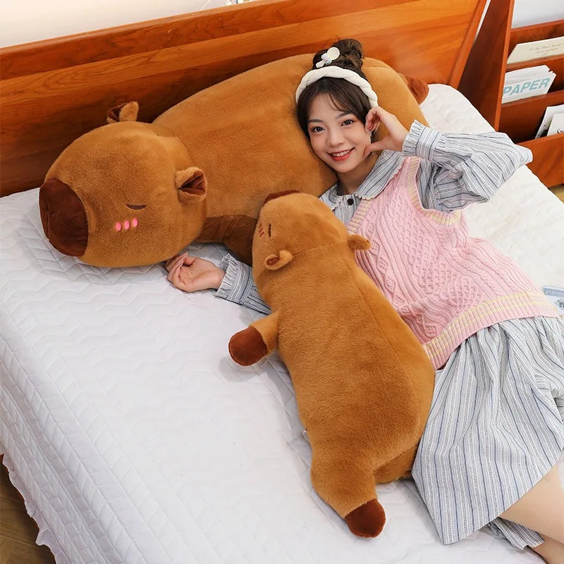Capybara Plush Pillow Soft Animal Nap Cushion Doll