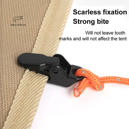 10/20/50pcs Sturdy Tent Clips Outdoor Tarpaulin Clips Anti-wind Fixed Camping Tent Hook Crocodile Clamp Clip for Outdoor Camping