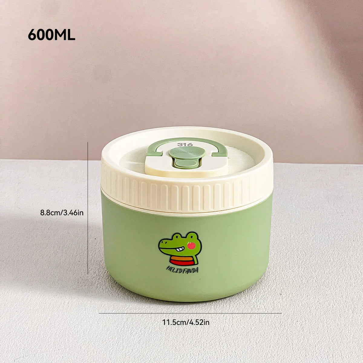 Large Capacity Stainless Steel Thermal Bento Box Cute Insulated Container