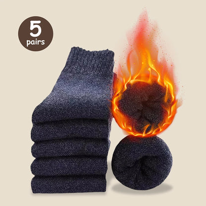 Thick Towel Mid-Calf Socks Men's Warm Anti-Cold