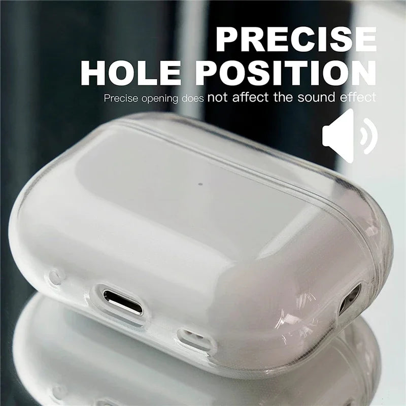 Clear Soft TPU Earphone Case with Lanyard Strap for Airpods Pro 2 3 2nd Generation Air Pods 4 3 1 3rd 2024 Gen Cover Accessories