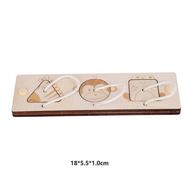 Wooden Busy Board Accessories Life Skills Training Board