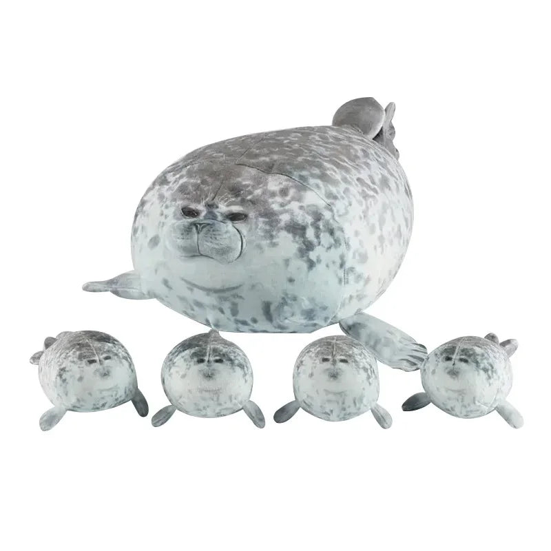 Mother Seal Zipper Plush Toy 5 Piece Stuffed Set 40cm