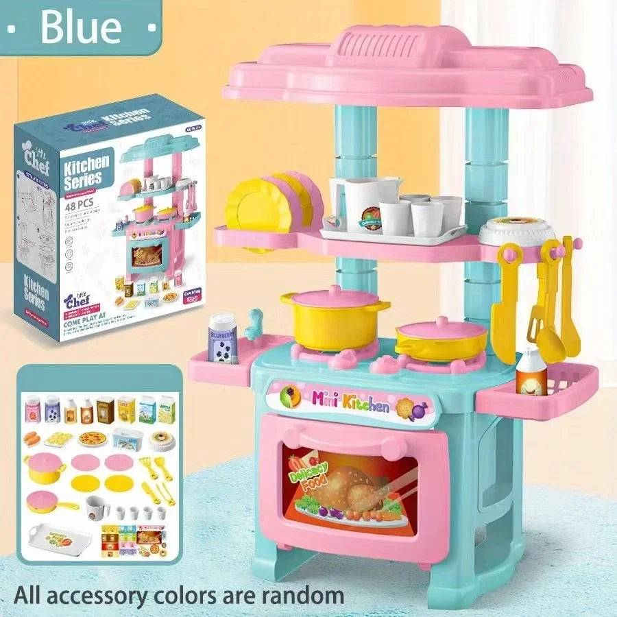 Mini Kitchen Counter Play Set Simulated Cooking Toy