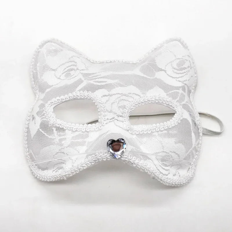 Sexy Lace Cat Masquerade Mask Women Halloween Party Prop