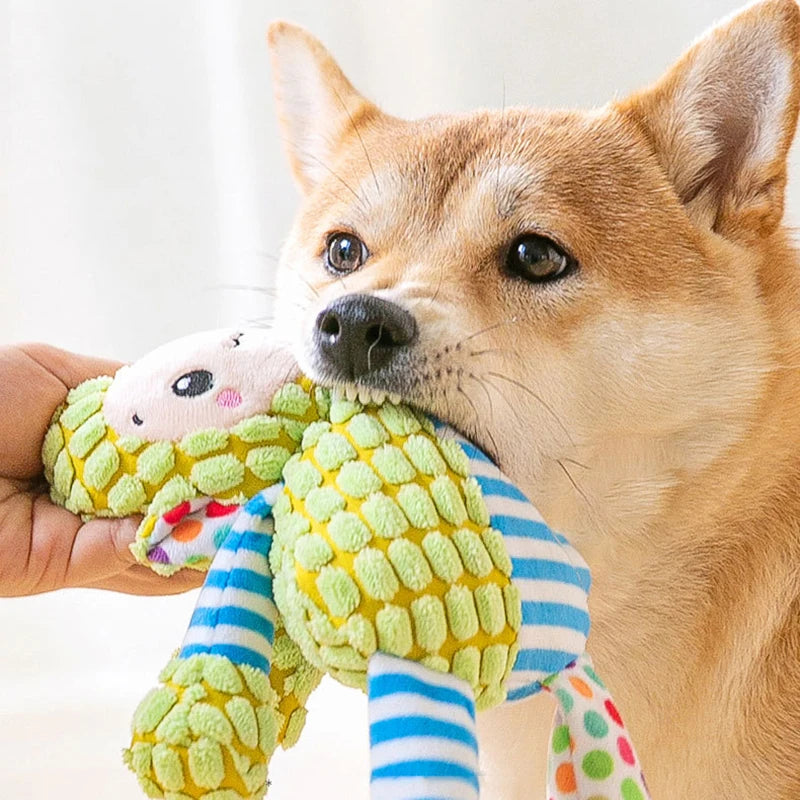 Squeaky Pet Plush Puzzle Toy Fleece Dog Chew Accent
