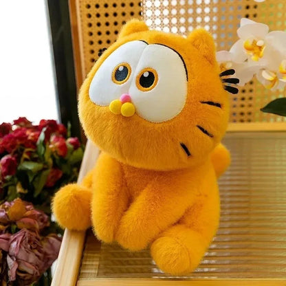 Cartoon Cat Stuffed Plush Doll Orange Cat Plushie Toy