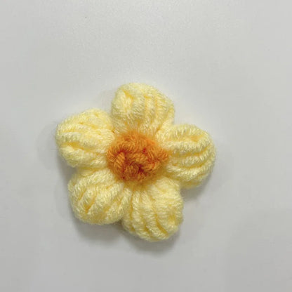 Hand Knitted Fabric Flowers DIY Sewing Craft Appliques