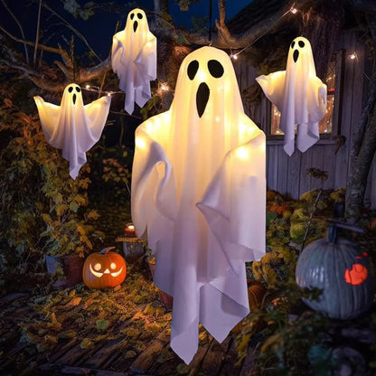 LED Hanging Ghost Light Outdoor Halloween Decor
