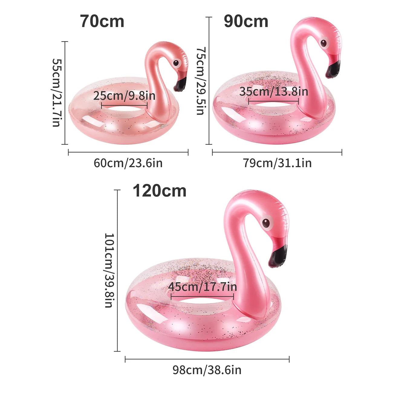 Flamingo Pool Float: Inflatable Swimming Pool Tube Summer Raft Lounger