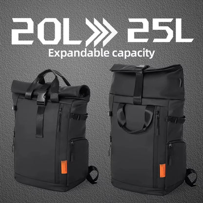 15.6 Laptop Travel Business Backpack Expandable Roll Top Daypack