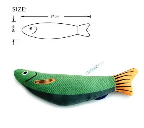 Catnip Fish Cat Plush Toy Interactive Teeth Grinding Chew