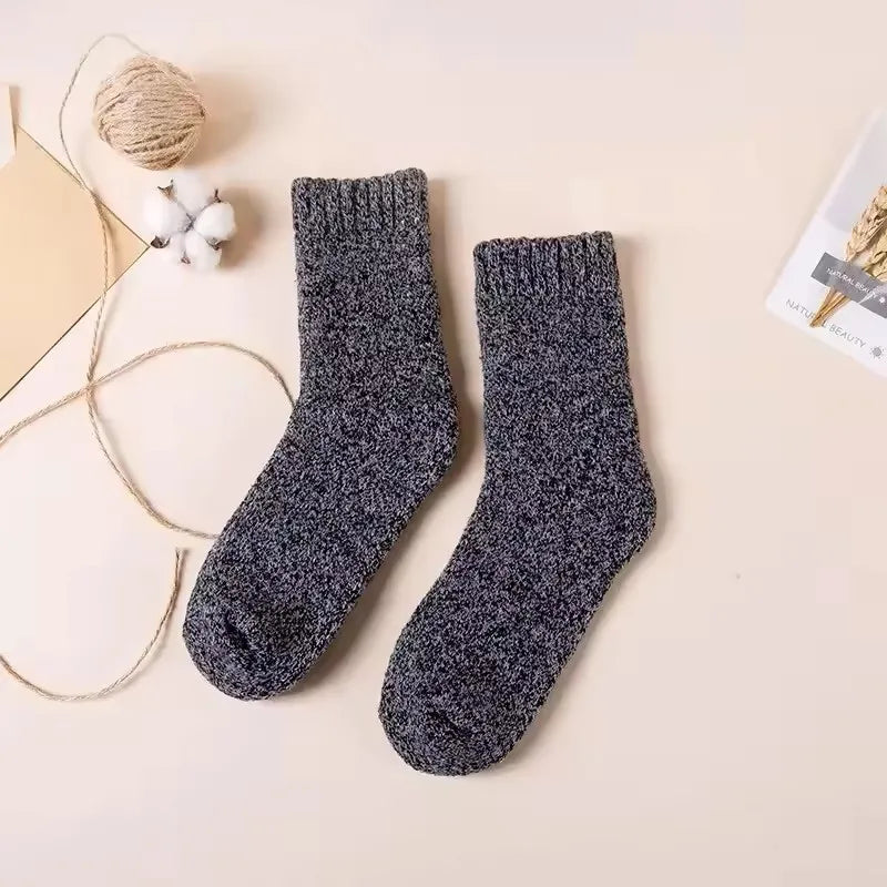Winter Thick Warm Cashmere Socks Men Retro Snow