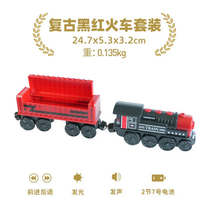 Electric Train Set Toy Engine Motorized Railway Car