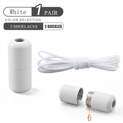 Elastic No Tie Shoelaces Semicircle Lazy Metal Lock Laces