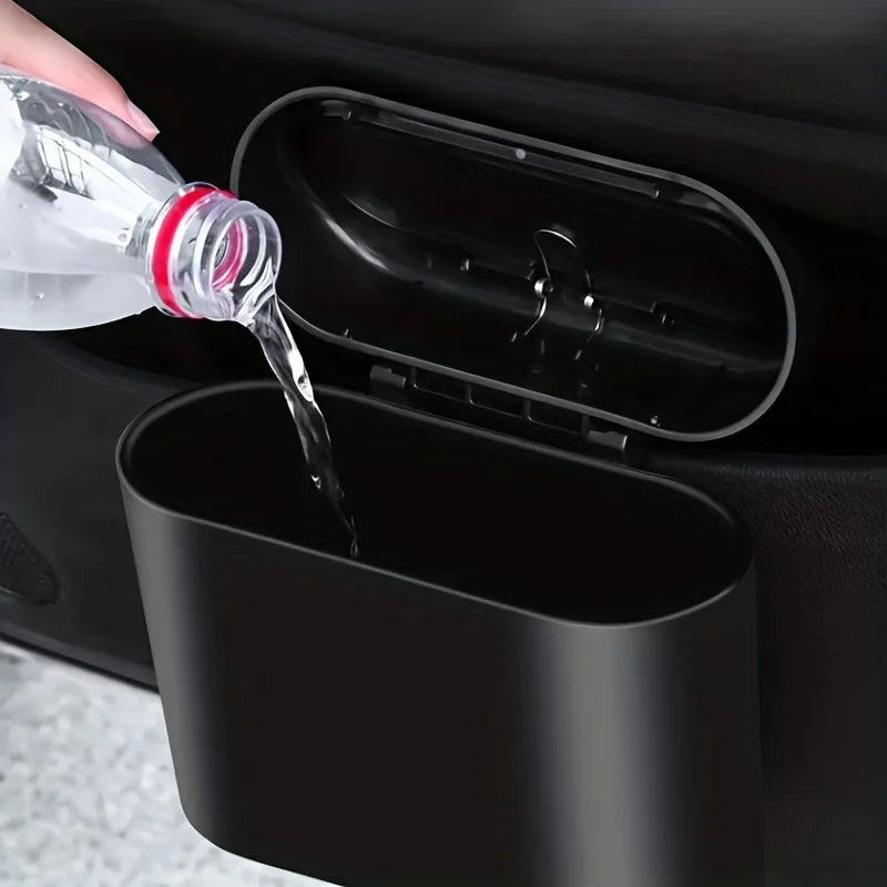 Mini Car Trash Can Pressing Type Vehicle Garbage Bin