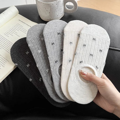 Cartoon Teddy Bear Patterned Ankle Socks Women Casual