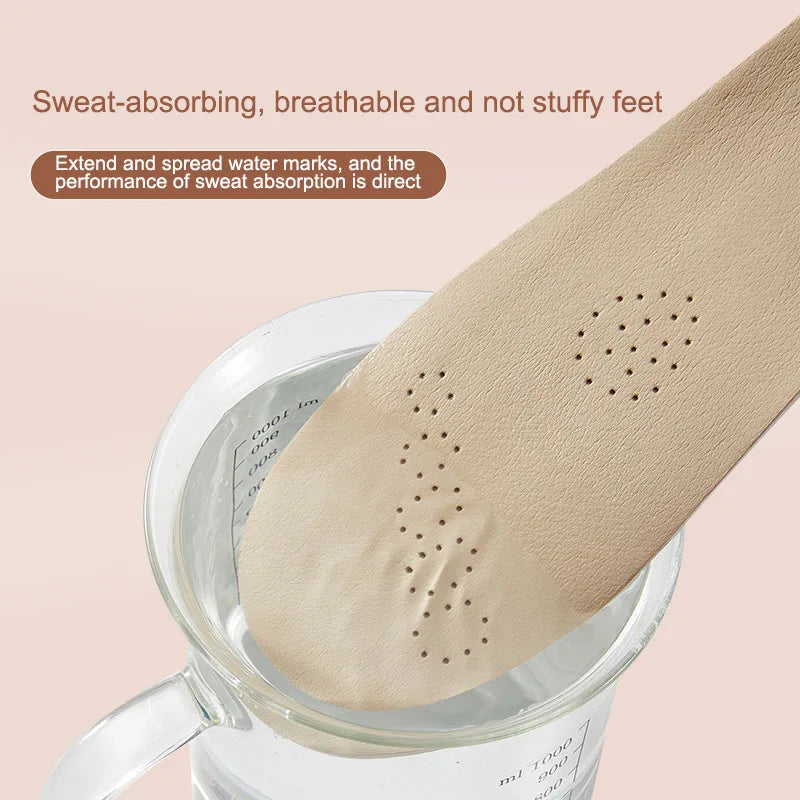 Cowhide Leather Insoles Arch Support Shoe Inserts
