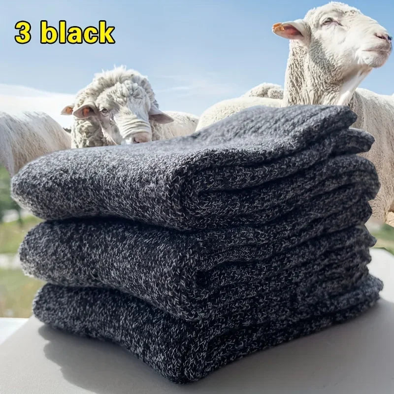 Thick Towel Mid-Calf Socks Men's Warm Anti-Cold