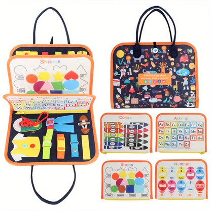 Montessori Busy Board Sensory Travel Activity Toy